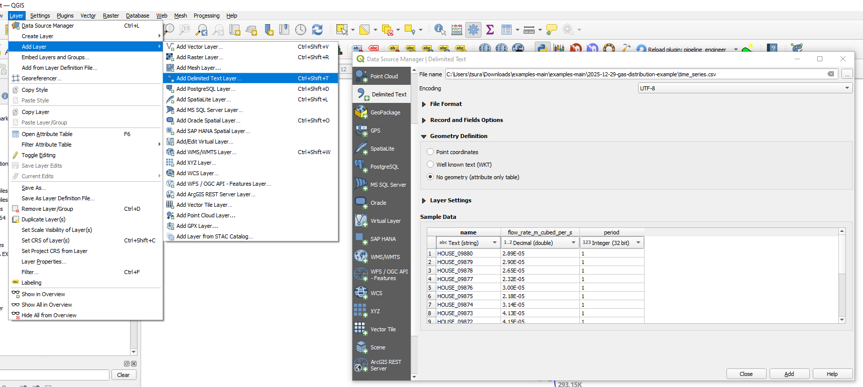 Add the CSV File